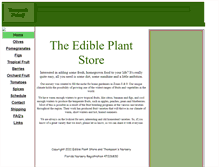 Tablet Screenshot of edibleplantstore.com